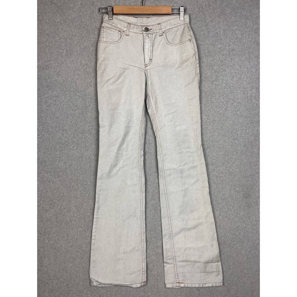 Rare Legatte Jeans By Save The Queen Silver Coated Denim Women’s Size O Anatomic